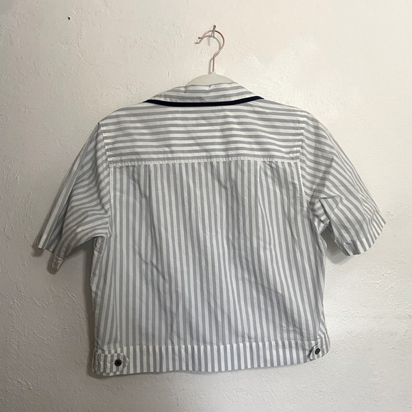 OBEY  Serena Striped Utility Shirt Cropped Button Up - Picture 5 of 8